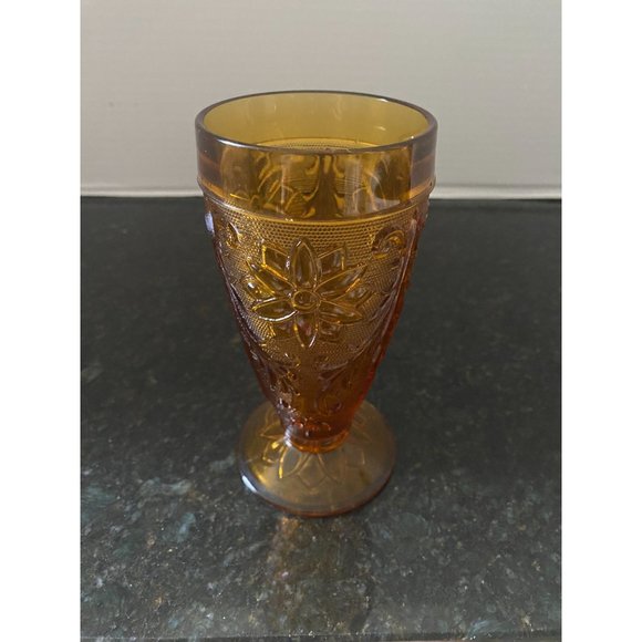 Tiara Sandwich 6" Amber Iced Tea Glass - Picture 3 of 8
